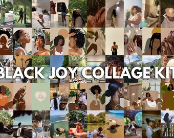 Kit de collage estético Black Girl Joy – 111 fotos digitales (descarga digital)