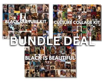 Paquete de collage de cultura negra (230 fotos digitales)