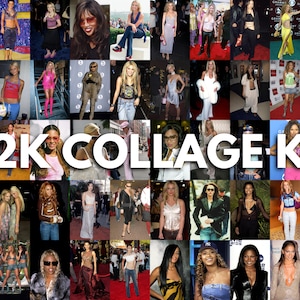 DIGITAL - Y2K Celebrity Beauties Collage Kit , Y2K Aesthetic , 90s Wall Collage Kit/Early 2000s , Indie Collage Kit (100 Pcs)