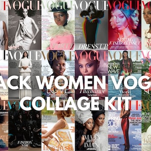 Black Women Aesthetic Wall Collage Kit (30 PCS) 8.5x11 - Magazine Album Wall Collage Kit DIGITAL