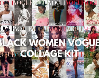 Kit de collage de Vogue para mujeres negras – Portadas icónicas de revistas (Descarga digital)