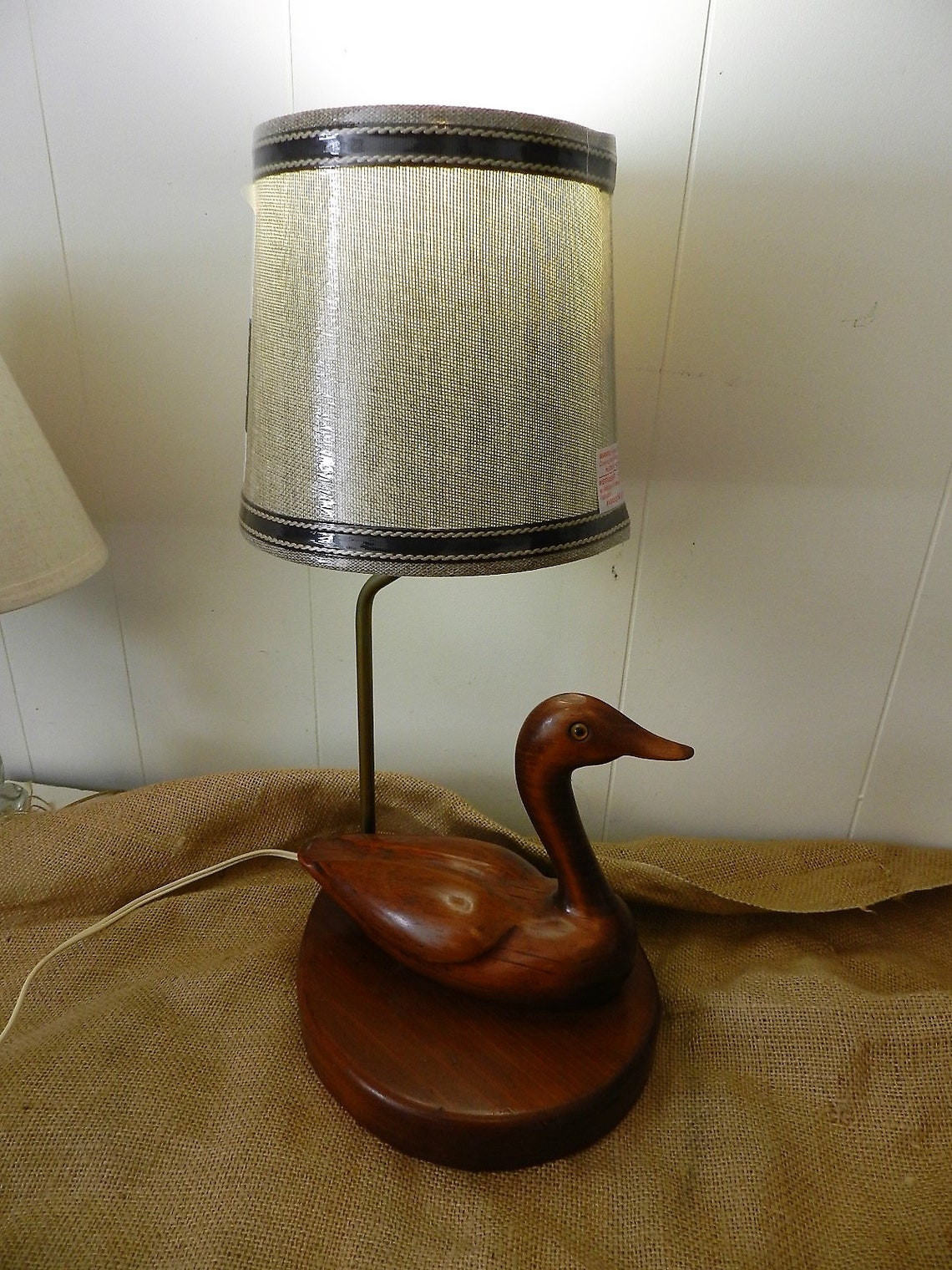 SOLID WOOD DUCK Lamp/Shade Etsy