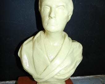 PLASTER BuST FR0M the B0STON SCULPTURE C0MPANY MAKERs/MELR0SE MaSS. USA