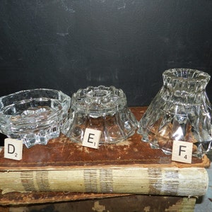 Choose From 3 GLASS CANDLESTICK HOLDERS/Vintage