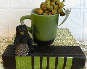 FIRE KING GREEN Ombre-mugg/Anchor Hocking/Excellent