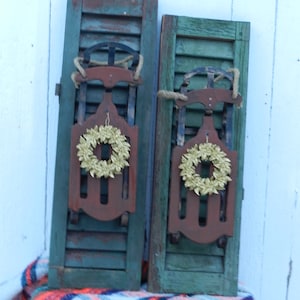 Sold Separately ANTIQUE SHUTTER With SLED