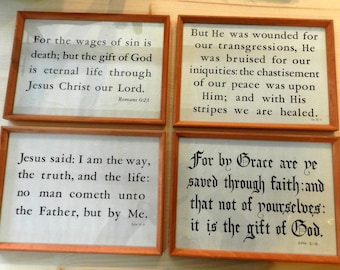 CH00SE FR0M 4 FRAMED SCRiPTURES/14 3/4" X 10 1/2" X 3/4"/W00D FRAME WiTH GLAss