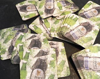 SET 0F 6 GUiNNESS BLACK LAGER C0ASTERS SeT 0F 6/CARDB0ARD/2012