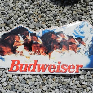 WINTAGE TŁOCZONY BLACHANY ZNAK BUDWEISER