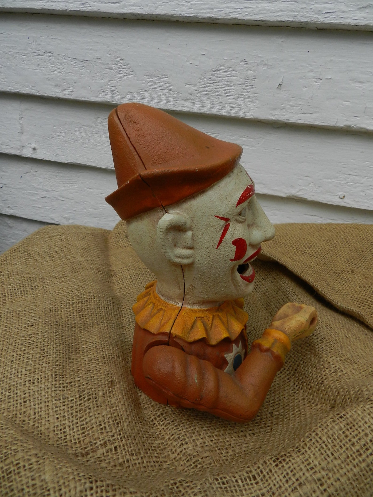 HUMPTY DUMPTY CLOWN Bank/ Moving Arm/classic Iron Etsy