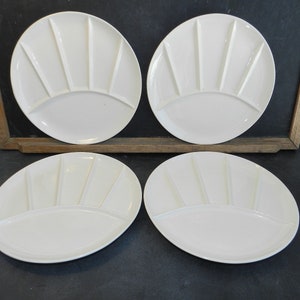 SET Of 4 SUSHI PLATES/Divided dishware/Sectioned Plate