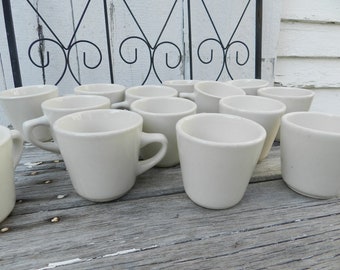 Set of 5  WHITE RESTAURANTWARE MUGS By Ultima China/ 2 sets of 5 Available