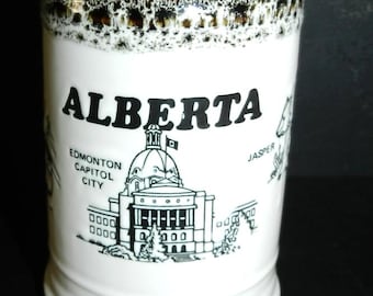 LARGE ALBERTA S0UVENIR MuG/16 OZ./ST0NEWARE