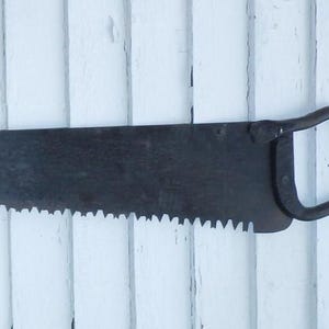 ANTiQUE MEtAL 0NE MAN SAW/HAND F0RGED HaNDLE/46.5&quot;