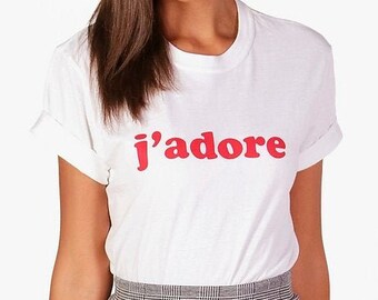 J'Adore I Love ladies t-shirt