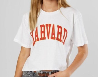 harvard crop sweater