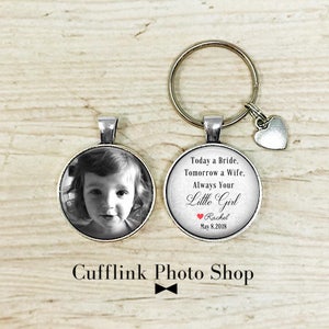 Father Of The Bride Gift, Custom Photo Keychain, Today A Bride, Double Sided Keychain, Gift From Daughter, Wedding Party Gift, Unique Gift