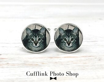 Goodnight cat Vizsla Dogs Photo on Cuff Links,Dome Glass Jewelry,Cool Personality Cuff Links,