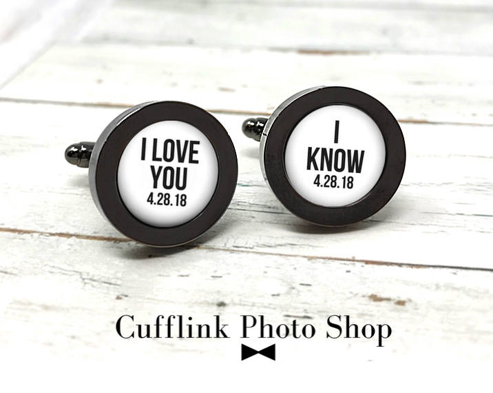 Cufflinks Inc. I Love You I Know Cufflinks - Star Wars Inspired Formal Accessories