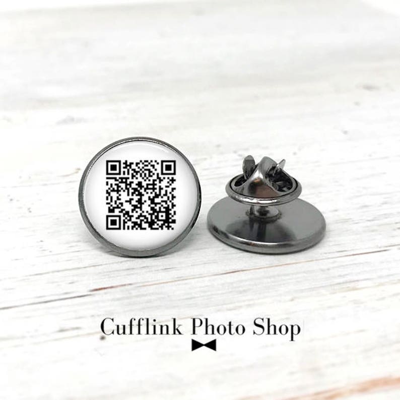 Custom Lapel Pin Custom QR Code Pin Personalized Gift Etsy