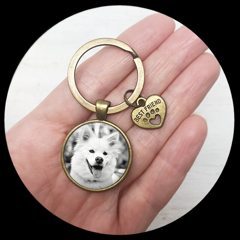 Pet Photo Keychain Personalized Dog Memorial Key Chain Pet Etsy