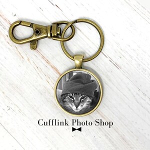 Photo Keychain, Pet Keychain Personalized, Pet Keychain Photo, Cat Lover Gift Men, Custom Keychain Photo, Keychain for dad, Key Chain