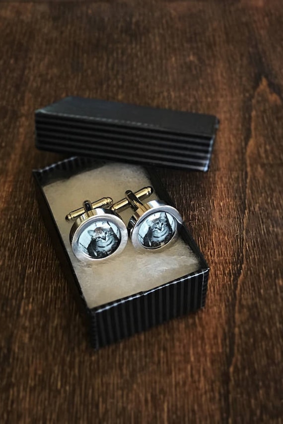 Download Personalized Cufflinks Custom Photo Cufflinks Cat Cufflinks Etsy