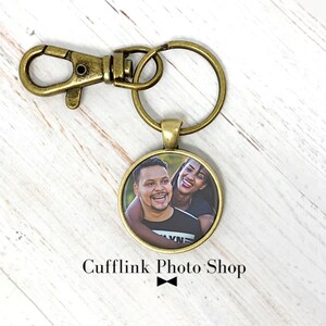 Gift for Couples 2 Photo Keychains, Use Any Photo, Personalized