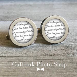 Personalized anniversary gift for man, custom song cufflinks, personalized anniversary gift for man