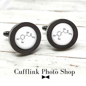 Adrenaline Molecule Cufflinks, Adrenaline Cuff Links, Anniversary Gift, Groomsmen Cufflinks, Gift For Scientist, Unique Gift, Gift For Him