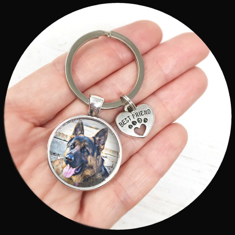 Pet Photo Keychain Personalized Dog Memorial Key Chain Pet Etsy