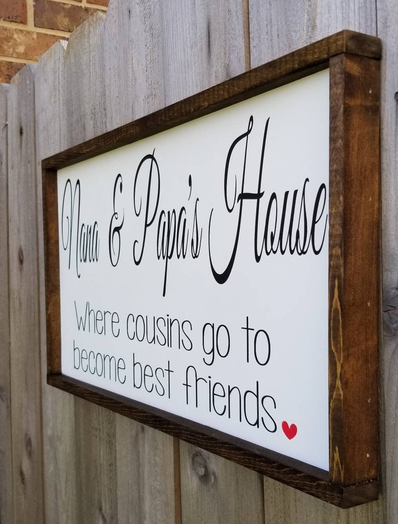 Nana and Papa's House Where Cousins Go to Best Etsy