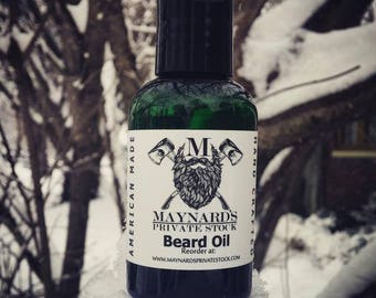 Beard Oil - Old Man Winter (Peppermint Scented Beard Oil) natural self care gift for bearded men, top selling item, top selling beard oil