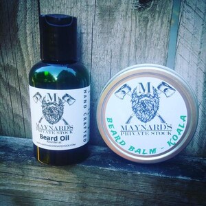 Beard Oil and Beard Balm Beard Kit Koala Eucalyptus scented beard oil & beard balm top selling items self care essential oil blend image 1