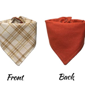 Plaid Dog Bandana, Fall Plaid Dog Bandana, Fall Dog Bandana, Hipster Dog Bandana image 2