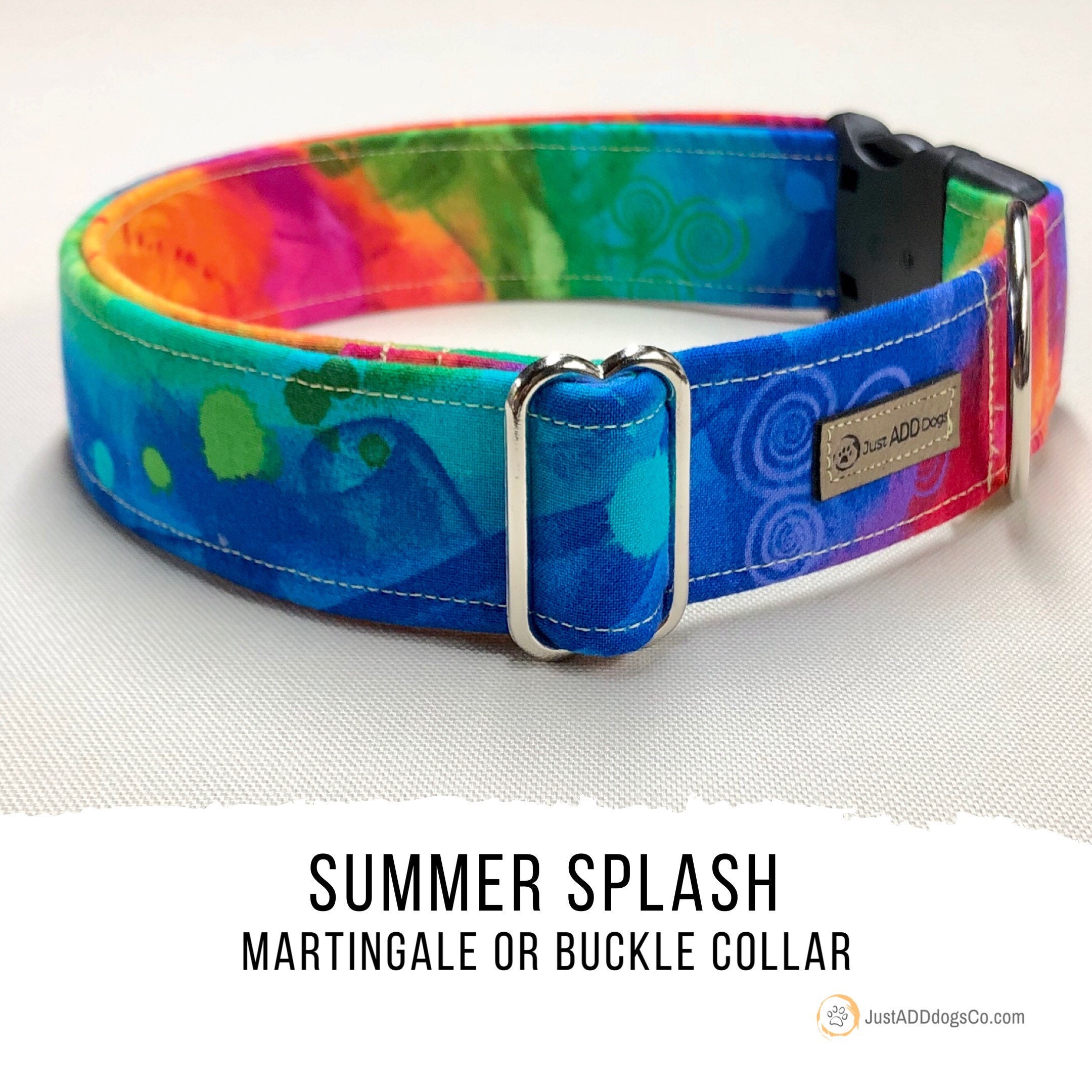 Pet Collars & Jewelry Rainbow Dog Collar 2 Inch Martingale Collar LGBTQ