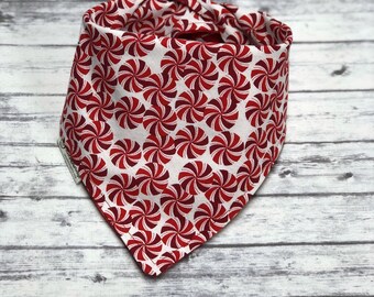 Pepermunt Candy Dog Bandana, Kersthond Bandana, Candy Cane Dog, Holiday Dog Bandana, Polka Dot Dog Bandana, Rode en Witte Hond Bandana