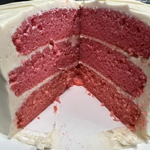 Nana Dot&#39;s Triple Layer Southern Strawberry Velvet Cake