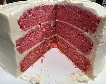 Nana Dot's Triple Layer Southern Strawberry Velvet Cake