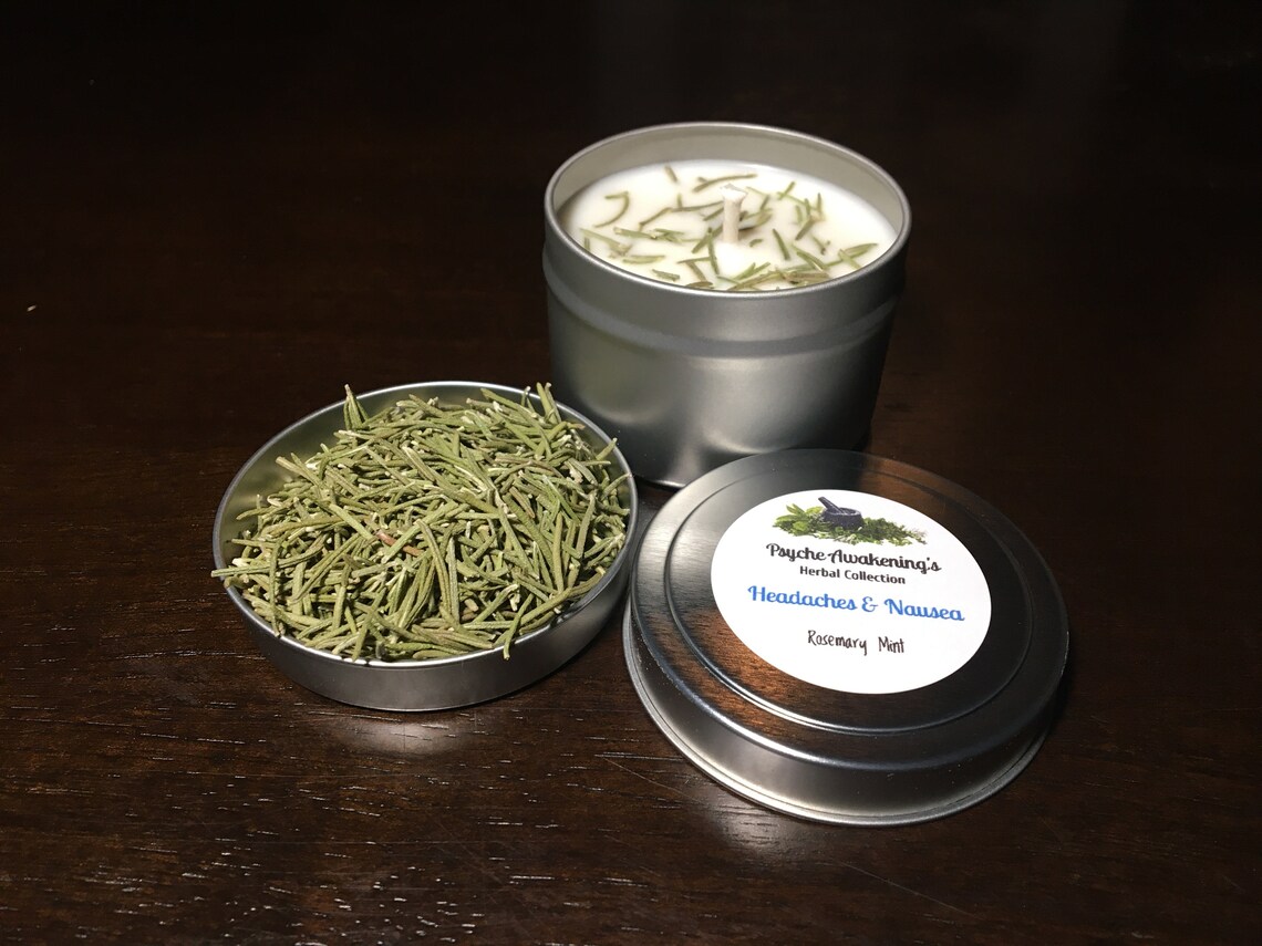 8oz Headaches & Nausea Herbal Soy Candle Etsy