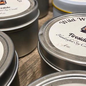 Dented soy candles