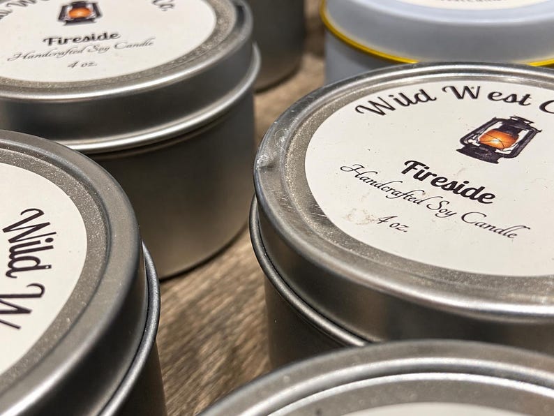 Dented soy candles