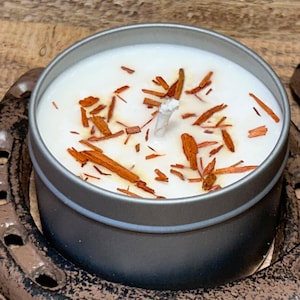 4oz Sandalwood Soy Candle, Scented Candles