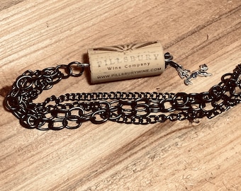 Wine Cork Chain Necklace 20"