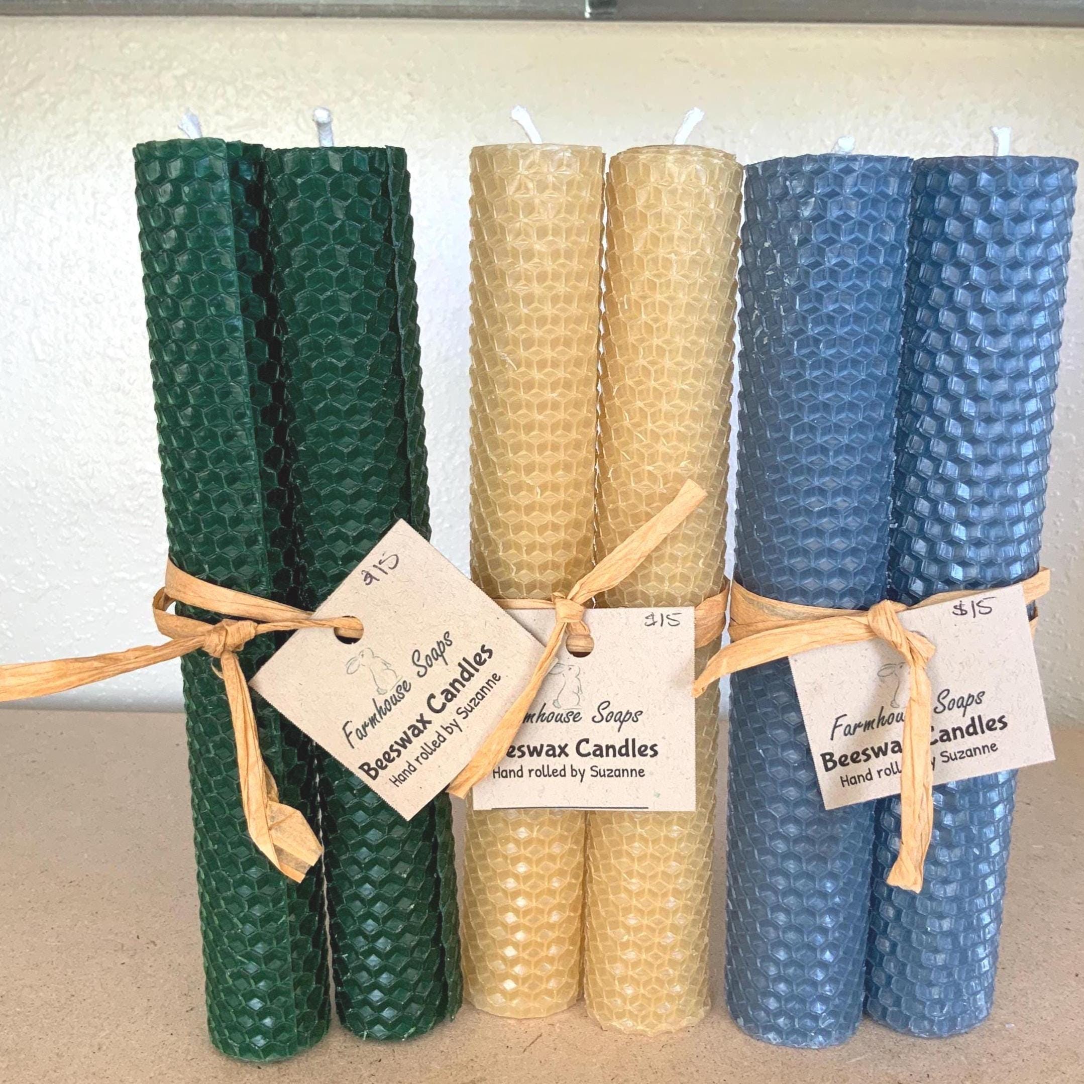 All Natural Hand Rolled Beeswax Candles
