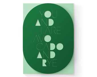 Avocado & Rye Sleeve Card