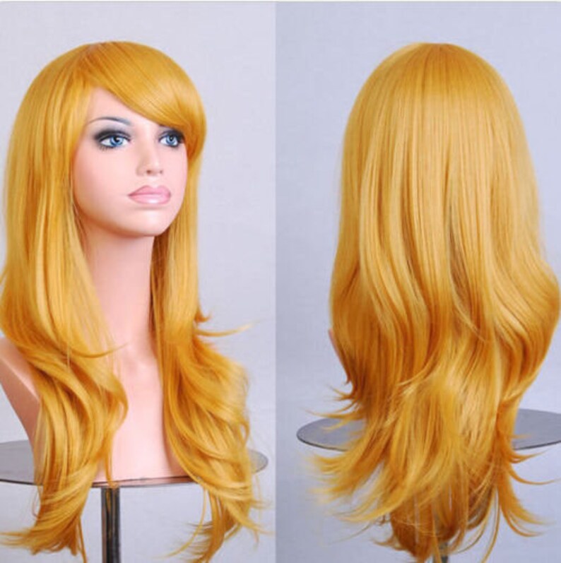 long yellow blonde wig