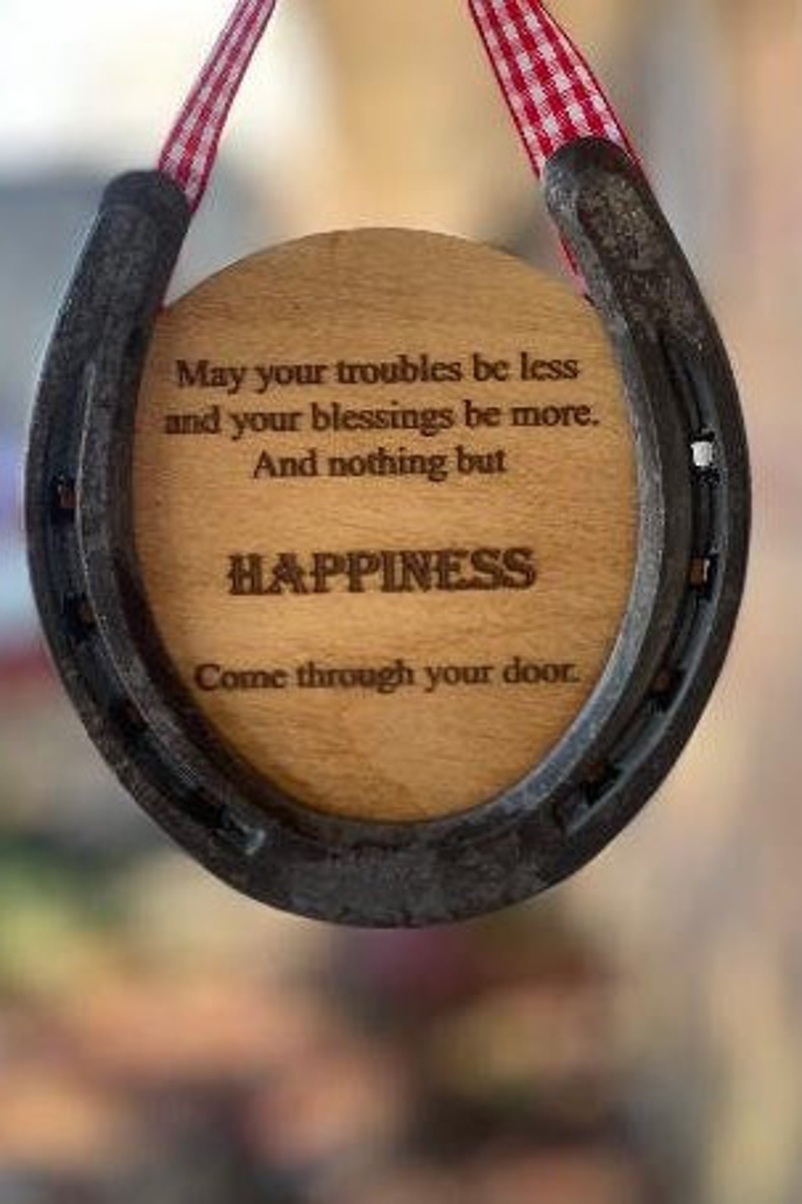 Irish Blessing Good Luck Horseshoe Housewarming Gift Horseshoe Etsy