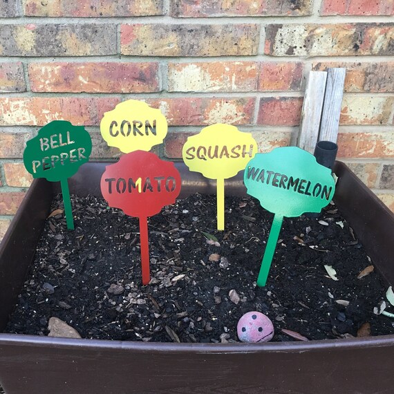 Garden Stakes Garden Signs Garden Markers Vegetables Garden Etsy