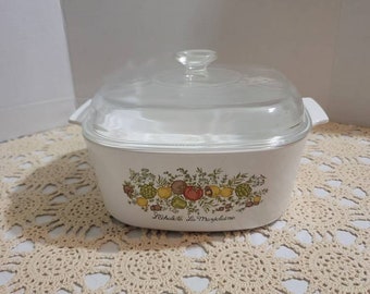 Vintage Corningware Spice of Life Quart Casserole or Dutch Oven